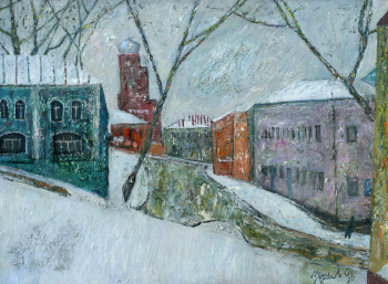 Углов Николай Фёдорович. Елец. Зима. Холст, масло. 60х81. 1996. Художественный музей - Выставочный зал (Липецк).