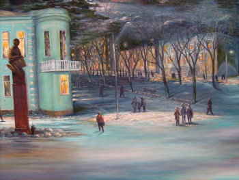 Павленко Анатолий Стефанович. Сальск. Январь. Холст, масло. 72х107. 2009. Сальский музей имени народного художника В.К.Нечитайло.
