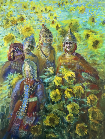 Кобыльцова Надежда Яковлевна. Подсолнуховая радость. Холст, масло. 80х60. 2019. Музей изобразительных искусств (Комсомольск-на-Амуре).