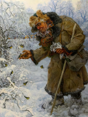 Лаврентьев Зосим Фёдорович. Минута радости. Холст, масло. 120х90. 2010. Республиканский музей изобразительных искусств (Марий Эл).