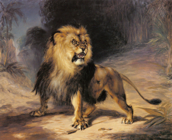 Уильям Хаггинс. Лев. Холст, масло. 61х71,1. 1840. Частное собрание.