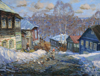 Шевелёв Александр Викторович. Плёс. Весна. Холст, масло. 46,5х60,5. 2017. Собственность автора.