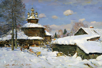 Шевелёв Александр Викторович. Кострома. Март в Ипатьевской слободе. Холст, масло. 48х70,7. 2013. Собственность автора.