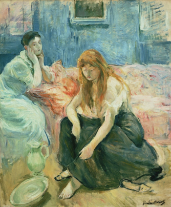 Берта Моризо. Две девушки. Холст, масло. 25,6х21,2. 1894. Коллекция Филлипс.