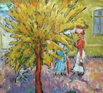 Ларионов Михаил Фёдорович. Дерево. Холст, масло. 66,5х72. 1900-е. Государственный Русский музей.