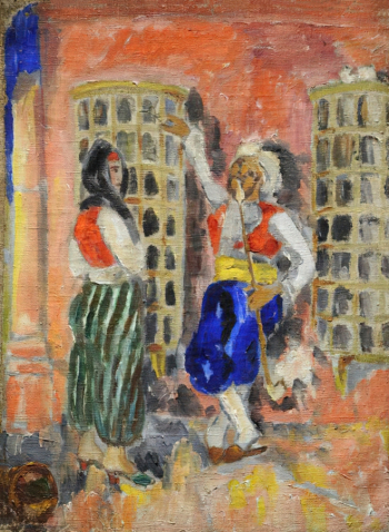 Ларионов Михаил Фёдорович. Турок и турчанка. Холст, масло. 72х51,5. 1906. Государственный Русский музей.
