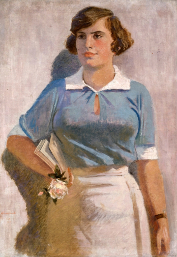 Самохвалов Александр Николаевич. Вузовка. Холст, масло. 97х66. 1936-1937. Государственный Русский музей.