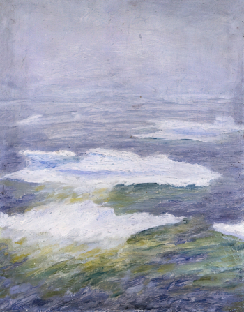 Писахов Степан Григорьевич. Карское море. Фанера, масло. 53,8х43,4. 1927. Художественная культура Русского Севера.