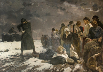 Гапоненко Тарас Гурьевич. Рабовладельцы. Холст, масло. 149х220. 1942. Ростовский областной музей изобразительных искусств.