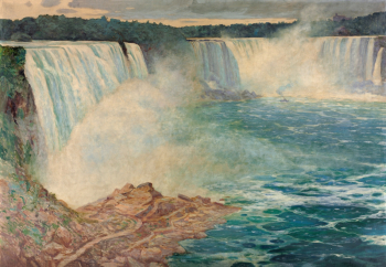 Августин Сатра. Ниагарский водопад. Холст, масло. 105,5х154. 1906-1909. Художественный музей Кливленда.