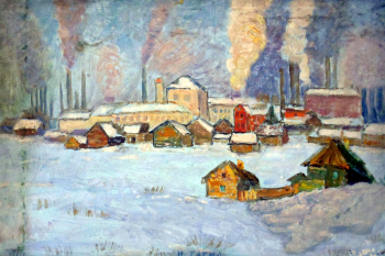 Дедюхин Николай Андреевич. Нижний Тагил. ДВП, масло. 39х57. 1980-е. Музейный комплекс муниципального образования город Алапаевск.