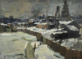 Лембергский Фалик Самойлович. Нижний Тагил. Холст, масло. 94х130. 1944. Государственный Русский музей.