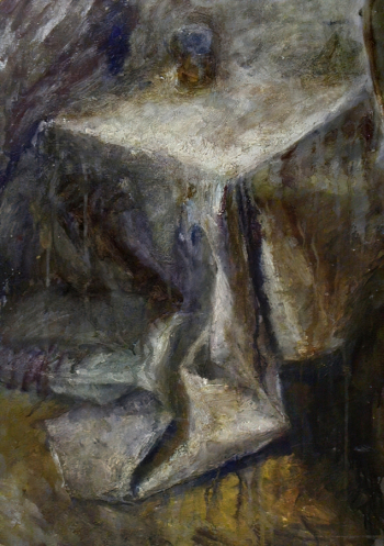 Биргер Борис Георгиевич. Стол. Натюрморт. Картон, масло. 70х50. 1960-е. Вологодская областная картинная галерея.