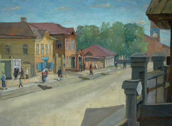 Ульев Александр Владимирович. Уголок Череповца. Холст, масло. 36,5х49. 1939. Череповецкое музейное объединение.