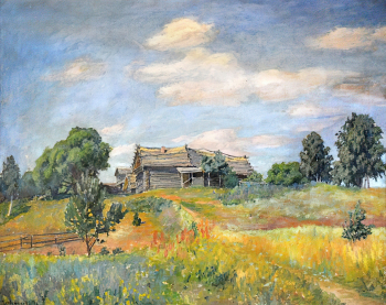 Нефёдов Иван Никандрович. Деревня на косогоре. Холст, масло. 70х80. 1914. Ивановский областной художественный музей.