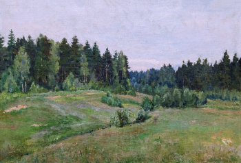 Голубев Яков Андреевич. Косогор. Холст, масло. 49х69,5. 1950-е. Музейное объединение `Музей Москвы`.