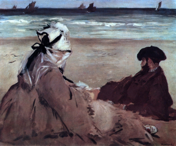 Эдуард Мане. На пляже. Холст, масло. 59,6х73,2. 1873. Музей Орсе.