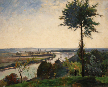 Карл Фредрик Хилл. Дерево и излучина реки Сены. Холст, масло. 50х60. 1877. Национальный музей Швеции.