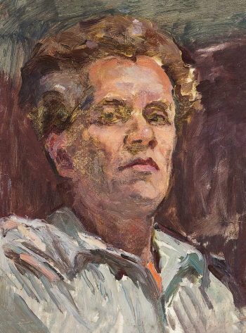 Пейсахович Абрам Израилевич. Автопортрет. Картон, масло. 28х23. 1955. Источник - gruppa5.ru