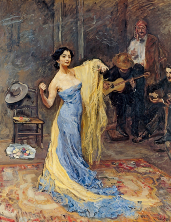 Макс Слефогт. Танцовщица Мариэтта ди Ригардо (Marietta di Rigardo). Холст, масло. 229х180. 1904. Галерея новых мастеров (Дрезден).