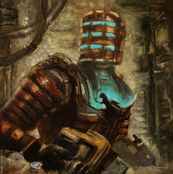 Порозина Марина Валерьевна. Dead Space. Оргалит, масло. 20х20. 2022. Частное собрание (Москва).