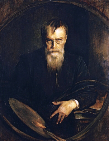 Франц фон Ленбах. Автопортрет. Картон, масло. 98х78. 1903. Городская галерея в доме Ленбаха.
