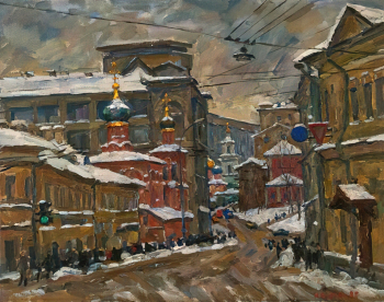 Сорокин Иван Васильевич. Москва, улица Солянка. Холст, масло. 65х82. 1985. Государственный музейно-выставочный центр РОСИЗО.