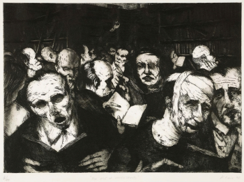Кен Карри. Эпоха неопределённости. Бумага, офорт. 29х41. 1992. Шотландская национальная галерея современного искусства.