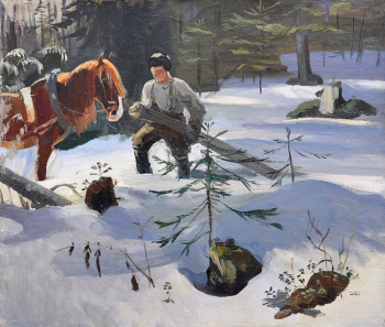Рянгина Серафима Васильевна. В Карелии. Холст, масло. 56х66. 1936. Оренбургский областной музей изобразительных искусств.