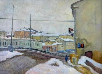 Щербаков Алексей Всеволодович. У Балчуга. Холст, масло. 55х75. 1976. Томский областной художественный музей.