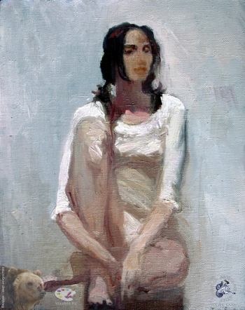 Бегма Оксана Владимировна. Автопортрет. Холст, масло. 40х50. 1998. Авторское собрание.