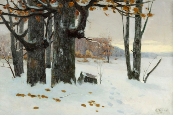 Горский Константин Николаевич. Зимний пейзаж. Холст, масло. 53,2х80,5. 20 век. Частное собрание.