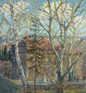Баринов Валерий Александрович. Уголок города Бийска. Холст, масло. 75х81. 2000. Бийский краеведческий музей имени В.В.Бианки.