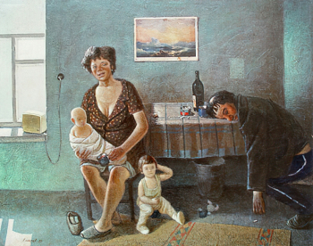 Колотев Василий Иванович. Девятый вал. Холст, масло. 72х91. 1979. kolotevart.com