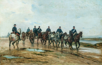 Эдуар Детай. Всадники. Холст, масло. 1891. Национальная художественная галерея (Каракас).