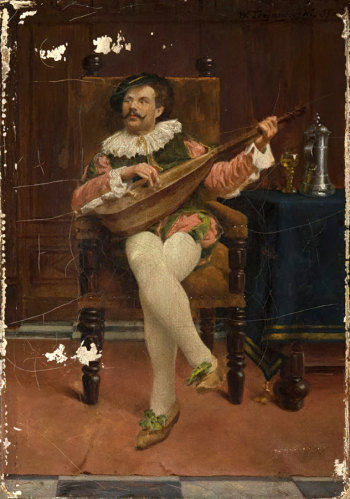 Трояновский Викентий Войцехович. Лютенист. Холст, масло. 16х11. 1877. Национальный музей (Варшава).