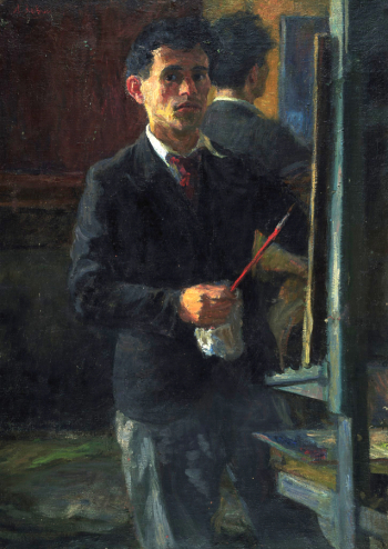 Зевин Лев Яковлевич. Автопортрет. Холст, масло. 70,5х51. 1930-е. Государственная Третьяковская галерея.