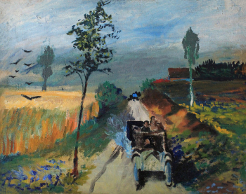 Семашкевич Роман Матвеевич. Автодор. Холст, масло. 55х73,7. 1920-е. Таганрогский художественный музей.