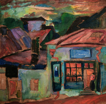 Стефанский Чеслав Казимирович. Смоленск. Сумерки. Холст, масло. 45,5х45,3. 1919. Смоленский государственный музей-заповедник.