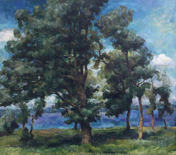 Рублёв Георгий Иосифович. Дубовая роща. Холст, масло. 61х70. 1927. Липецкий областной краеведческий музей.