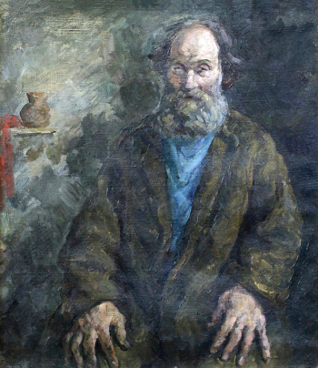 Рублёв Георгий Иосифович. Портрет каменщика Водопьянова. Холст, масло. 96х84. 1927. Липецкий областной краеведческий музей.