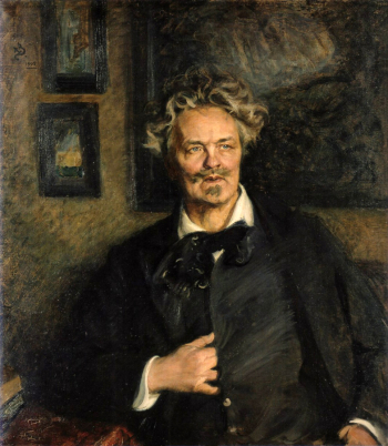Свен Рихард Берг. Портрет Августа Стриндберга. Холст, масло. 104х93. 1905. Бонниерская коллекция портретов.