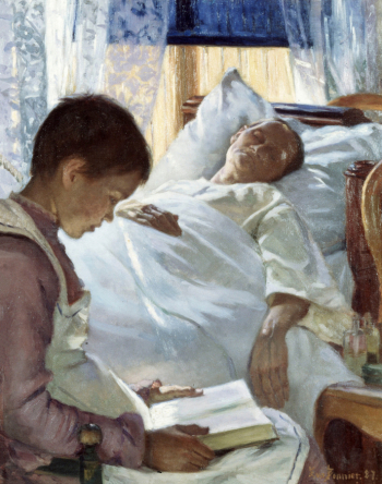 Ева Фредрика Бонниер. Отражение в голубом. Холст, масло. 80х64. 1887. Национальный музей Швеции.