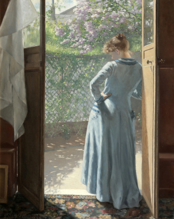 Ева Фредрика Бонниер. У дверей студии. Холст, масло. 79х64. 1885. Бонниерская коллекция портретов.