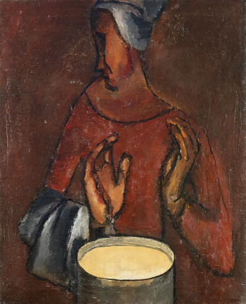 Юстицкий Валентин Михайлович. Молочница. Холст, масло. 89х72,3. 1923. Саратовский государственный художественный музей имени А.Н.Радищева.