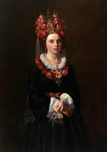 Карл Эмануэль Янссон. Крестьянская невеста. Холст, масло. 126х88. 1869. Художественный музей Аландских островов.