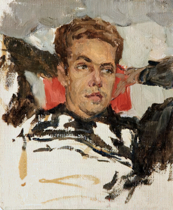 Рыбченков Борис Фёдорович. Автопортрет. Холст, масло. 25х21. 1920-е. Частное собрание.
