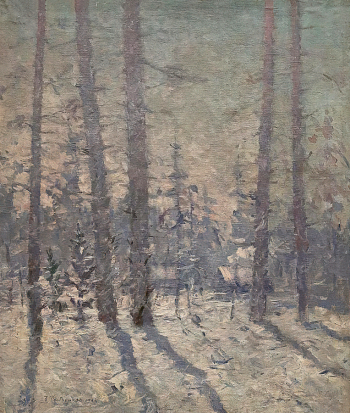 Рыбченков Борис Фёдорович. Зимнее утро. Холст, масло. 74х64,5. 1943. Екатеринбургский музей изобразительных искусств.