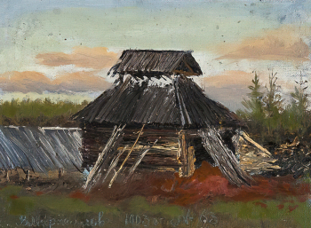 Маркеллов Владимир Иванович. Кирпичный завод в Коврове. Холст, масло. 14,2х18,5. 1903. Государственный Владимиро-Суздальский историко-архитектурный и художественный музей-заповедник.