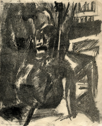 Казенин Леонид Александрович. Виолончель. Бумага, литография. 23,2х18,5. 1922. Вятский художественный музей имени В.М. и А.М. Васнецовых.